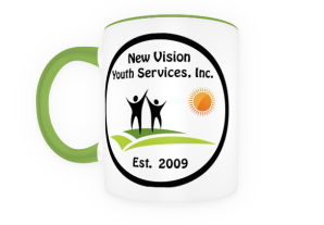 Green Handle NVYS mug